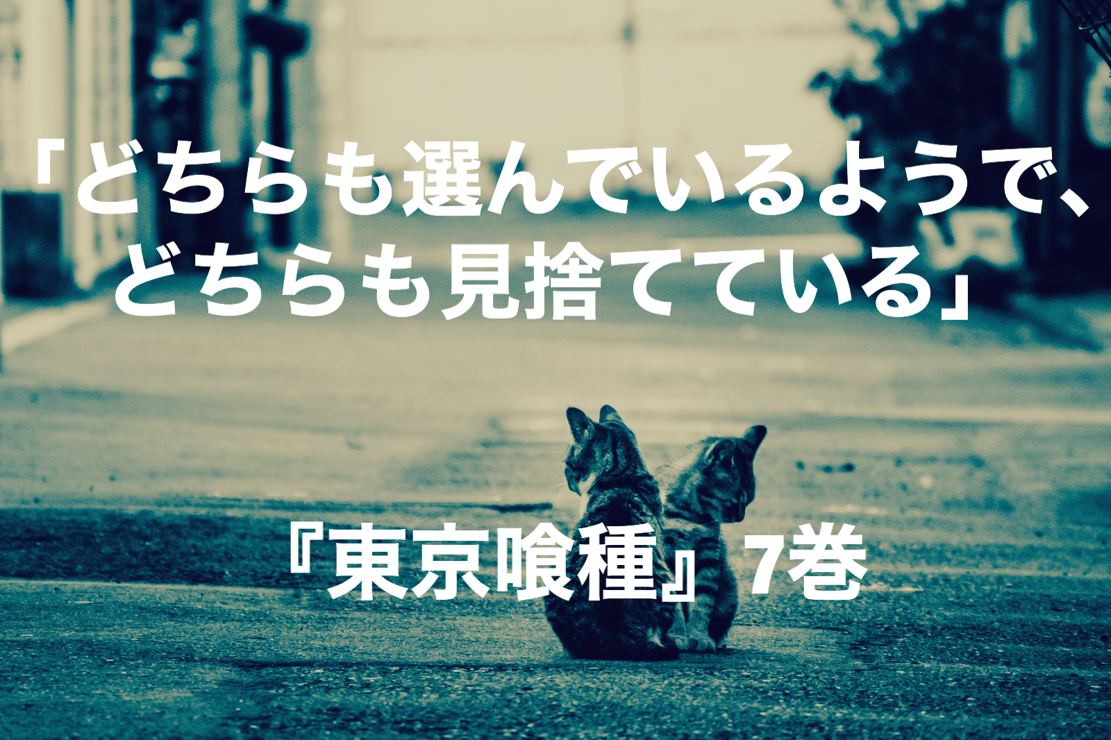 漫画の名言 リゼ どちらも選んでいるようで どちらも見捨てている 東京喰種 7巻 ミクジログ